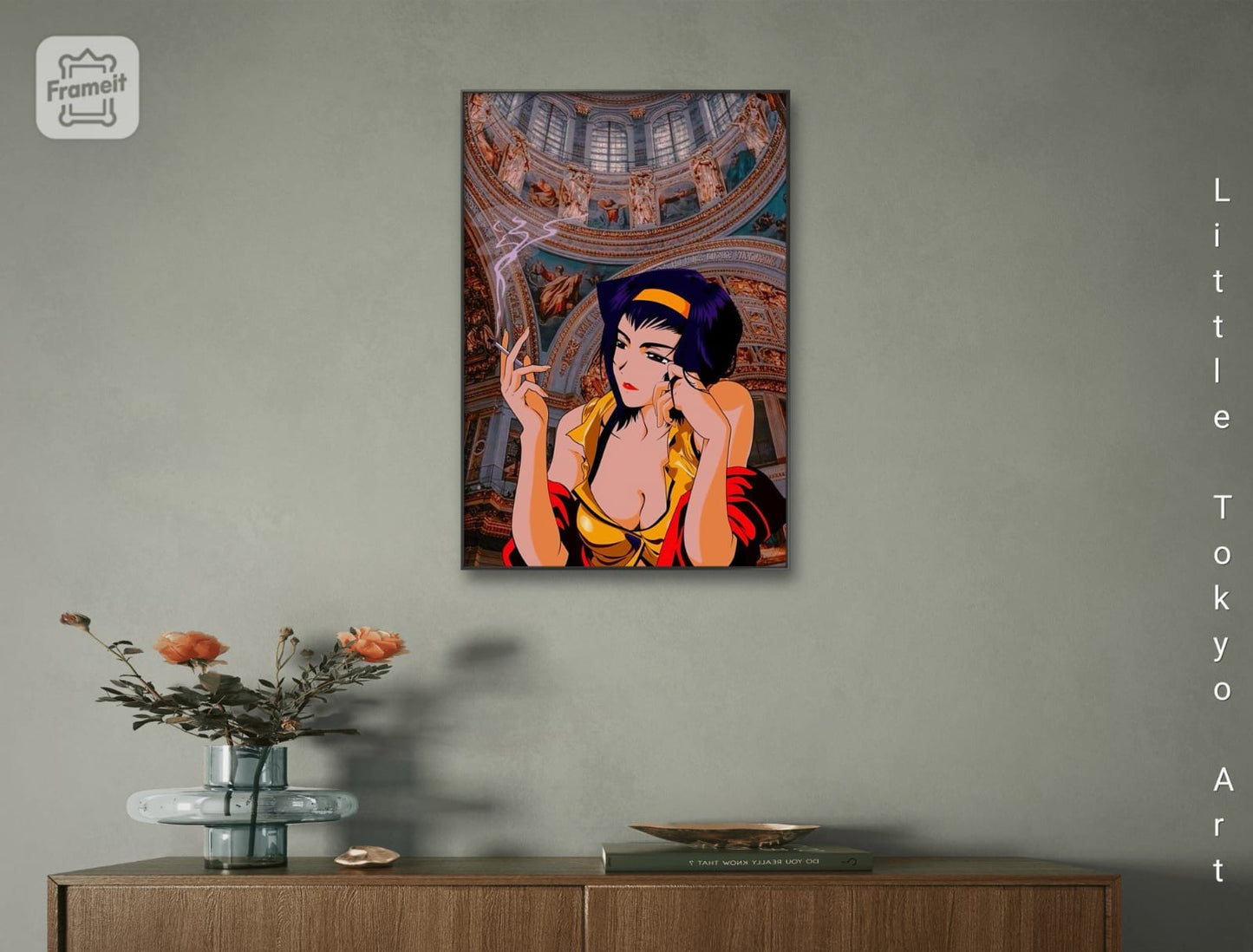 Space Cowboy Faye Smoking Anime Wall Art home decor