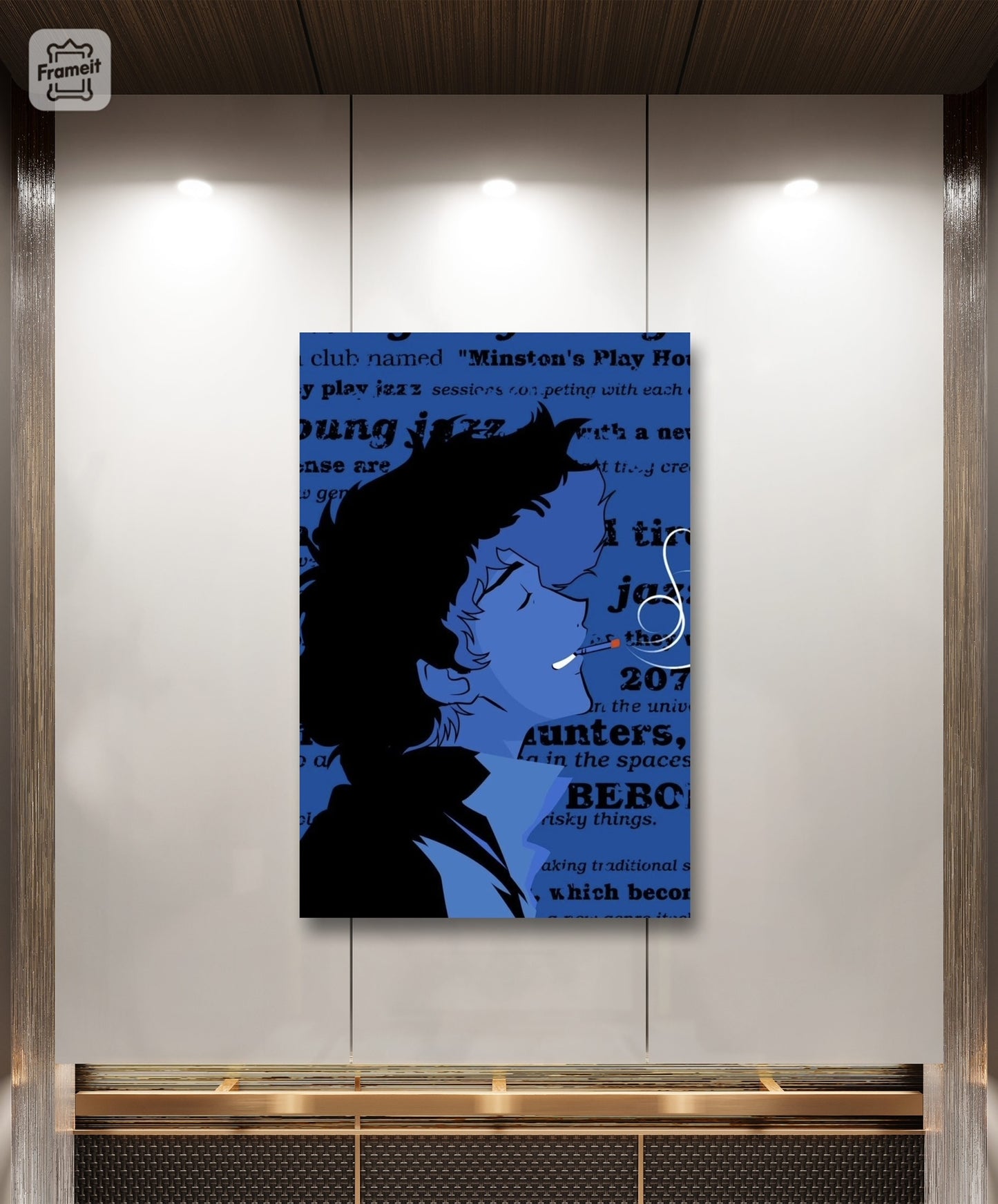 Space Cowboy Spike Blue Anime Wall Art home decor