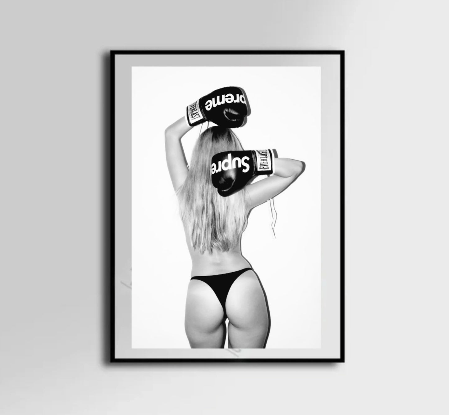 Boxing Lady Canvas Poster wall Art