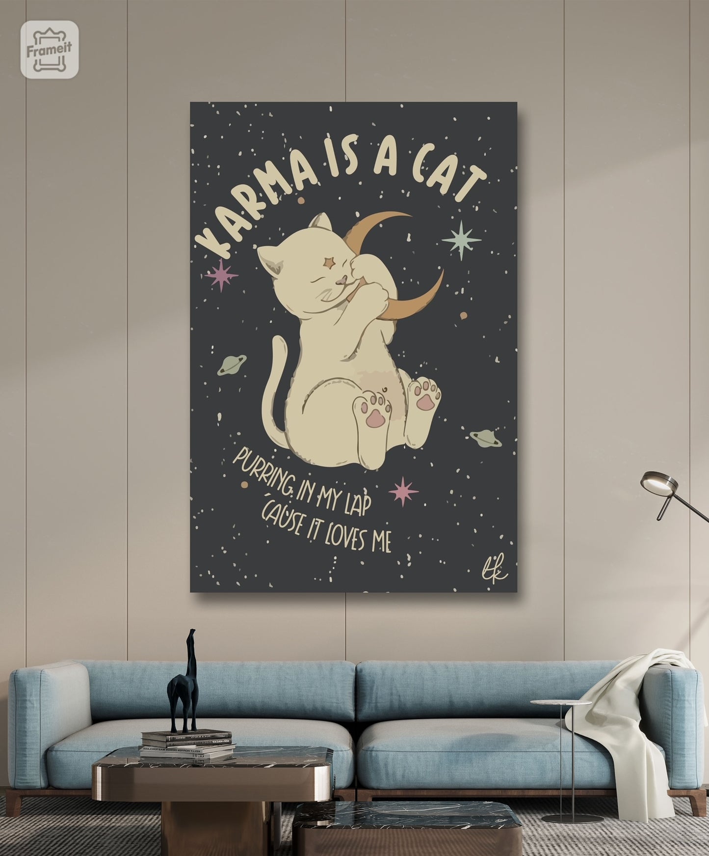 Music Artist Swiftie Karma is a Cat Purring Canvas Poster Wall Art Home Decor