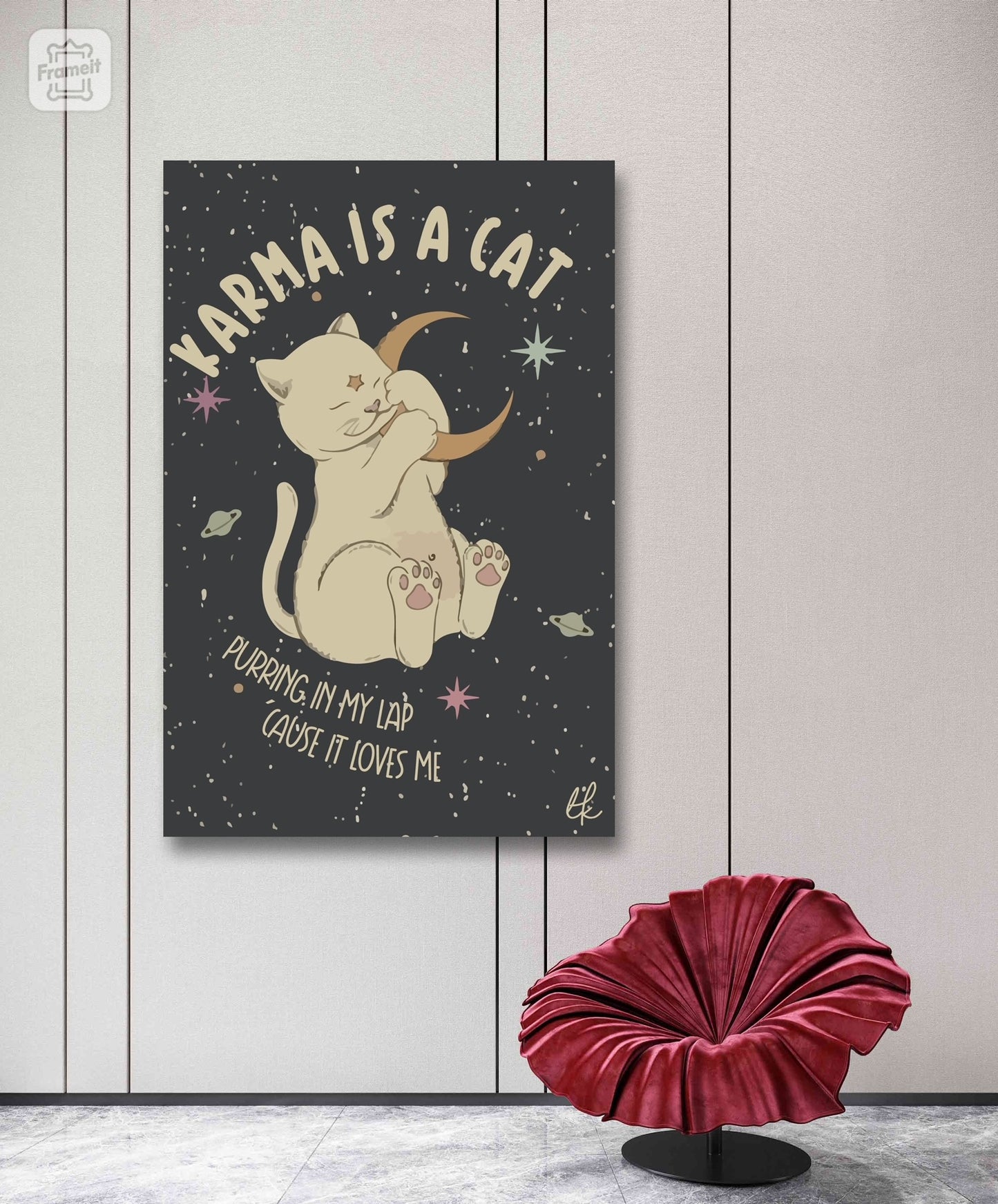 Music Artist Swiftie Karma is a Cat Purring Canvas Poster Wall Art Home Decor