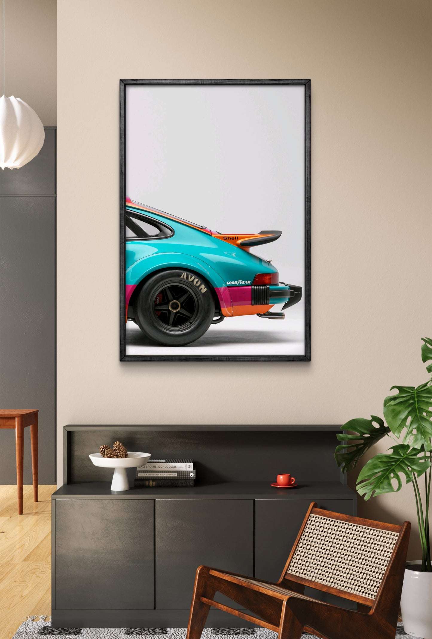 Blue Race Car Rear End