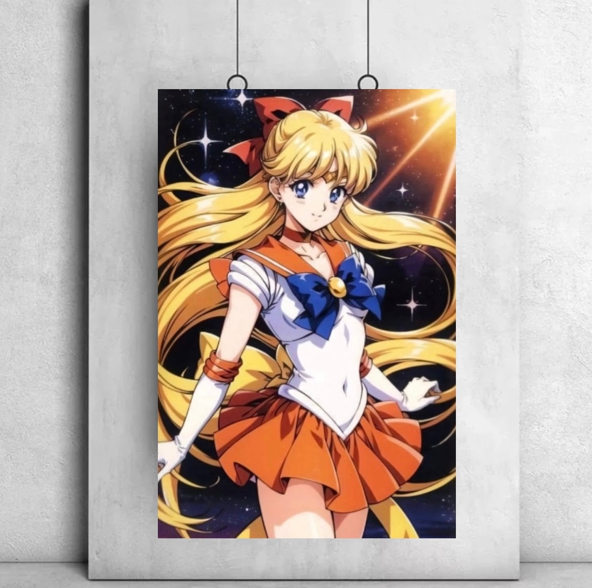 Moon Anime Girl Orange