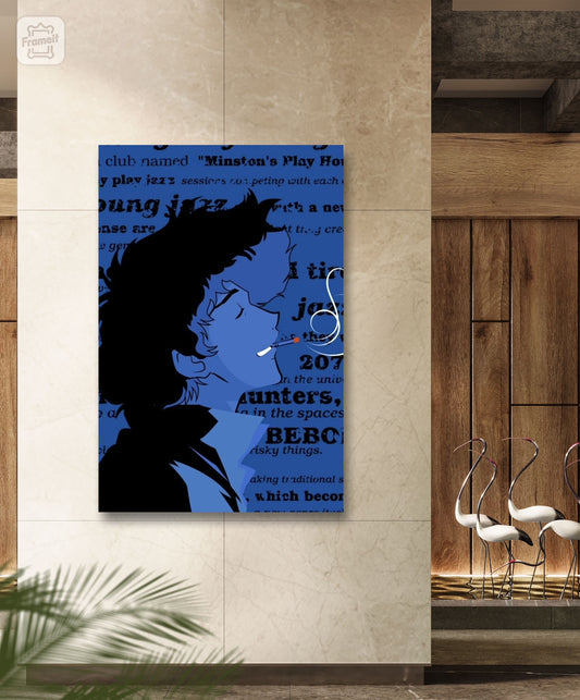 Space Cowboy Spike Blue Anime Wall Art home decor